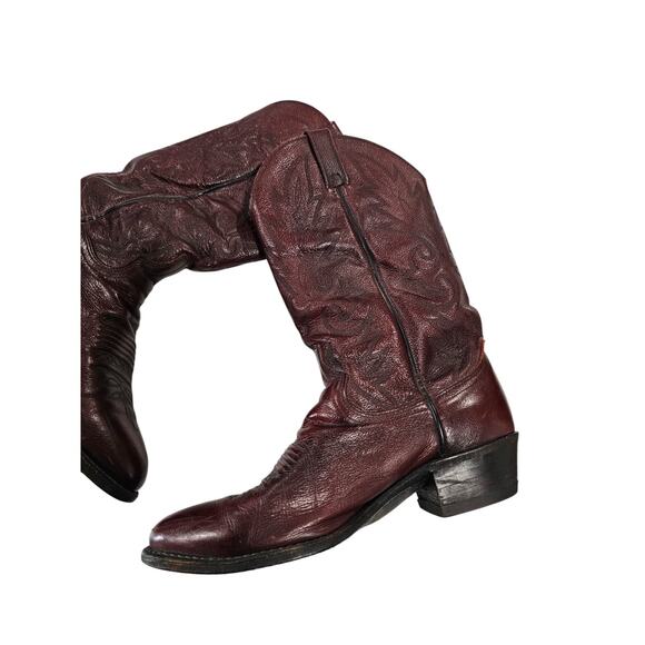 Dan Post Milwaukee Western cowboy boots in black cherry Sz 9D main image 3